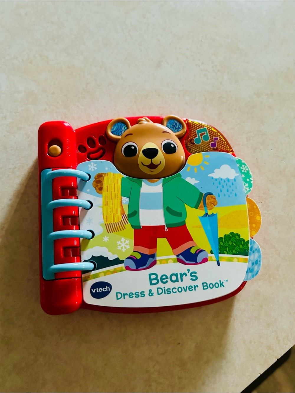 VTech Bear’s Dress & Discover Book - Red Multicolor Interactive Learning Toy